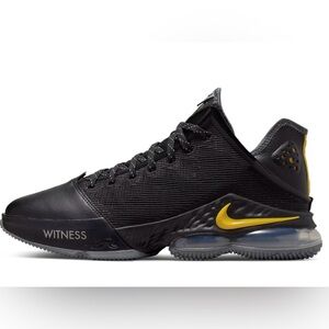 Nike LeBron 19 Low “Witness” Black and Gold Athletic Shoes